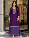 Fifa By Blue Hills Rayon Foil Printed Kurti With Skirt 

